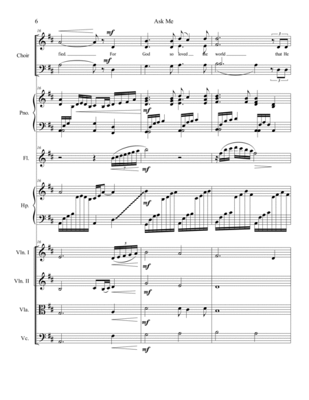 Ask Me (Conductor Score for Strings, Harp, Flute) image number null