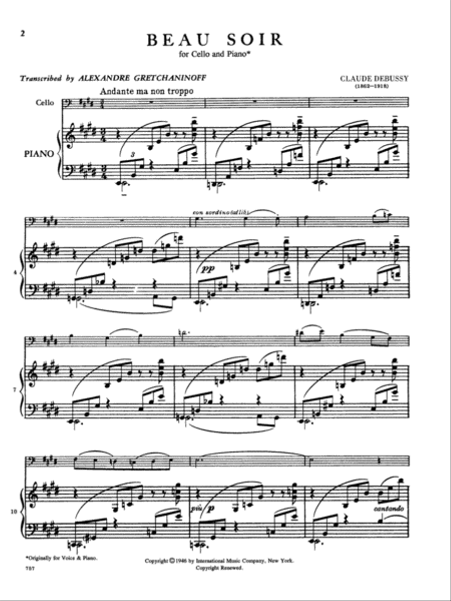 Beau Soir Piano Accompaniment scores gallery preview page 2
