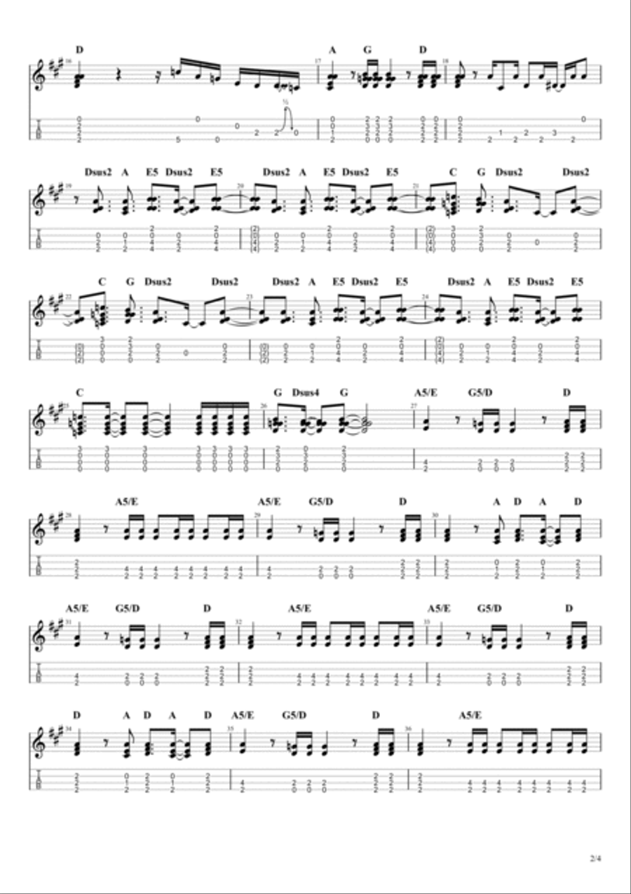 Back In Black Ukulele scores gallery preview page 2