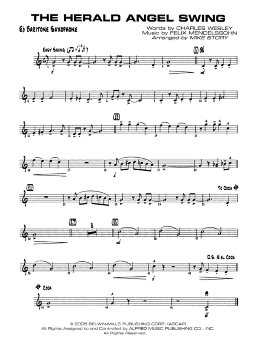 The Herald Angels Swing: E-flat Baritone Saxophone