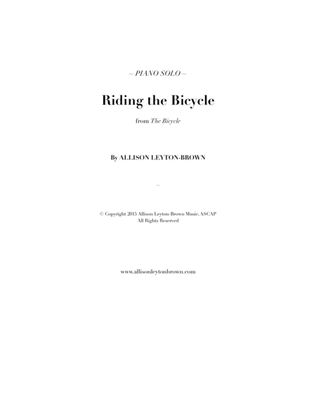 Riding the Bicycle - Evocative Piano Solo - by Allison Leyton-Brown