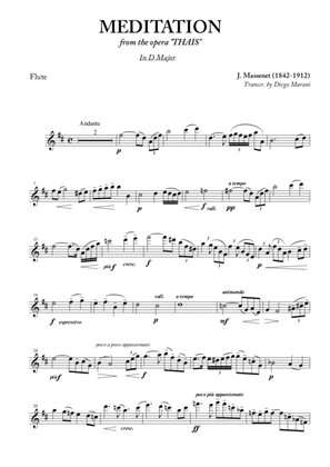 Meditation from "Thais" for Flute and Piano