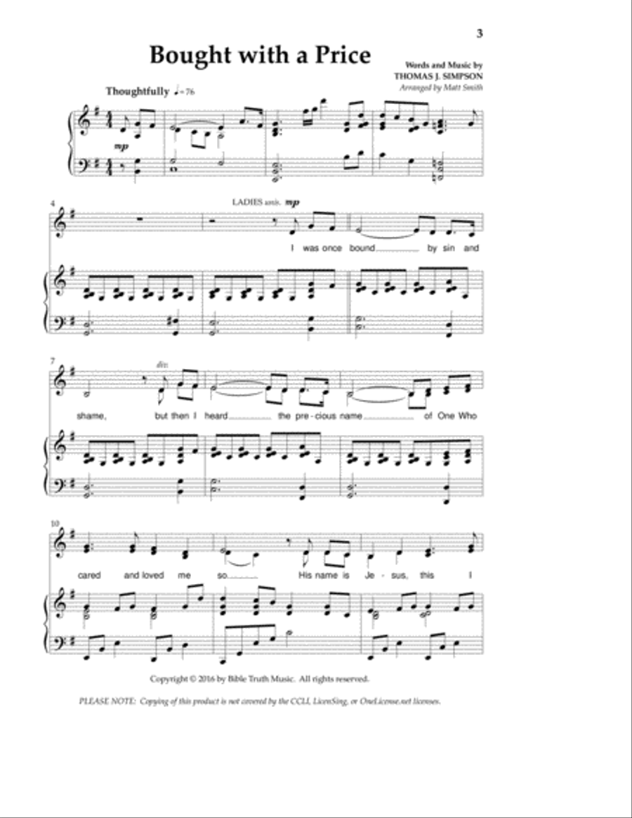 Bought With A Price 4-Part scores gallery preview page 2
