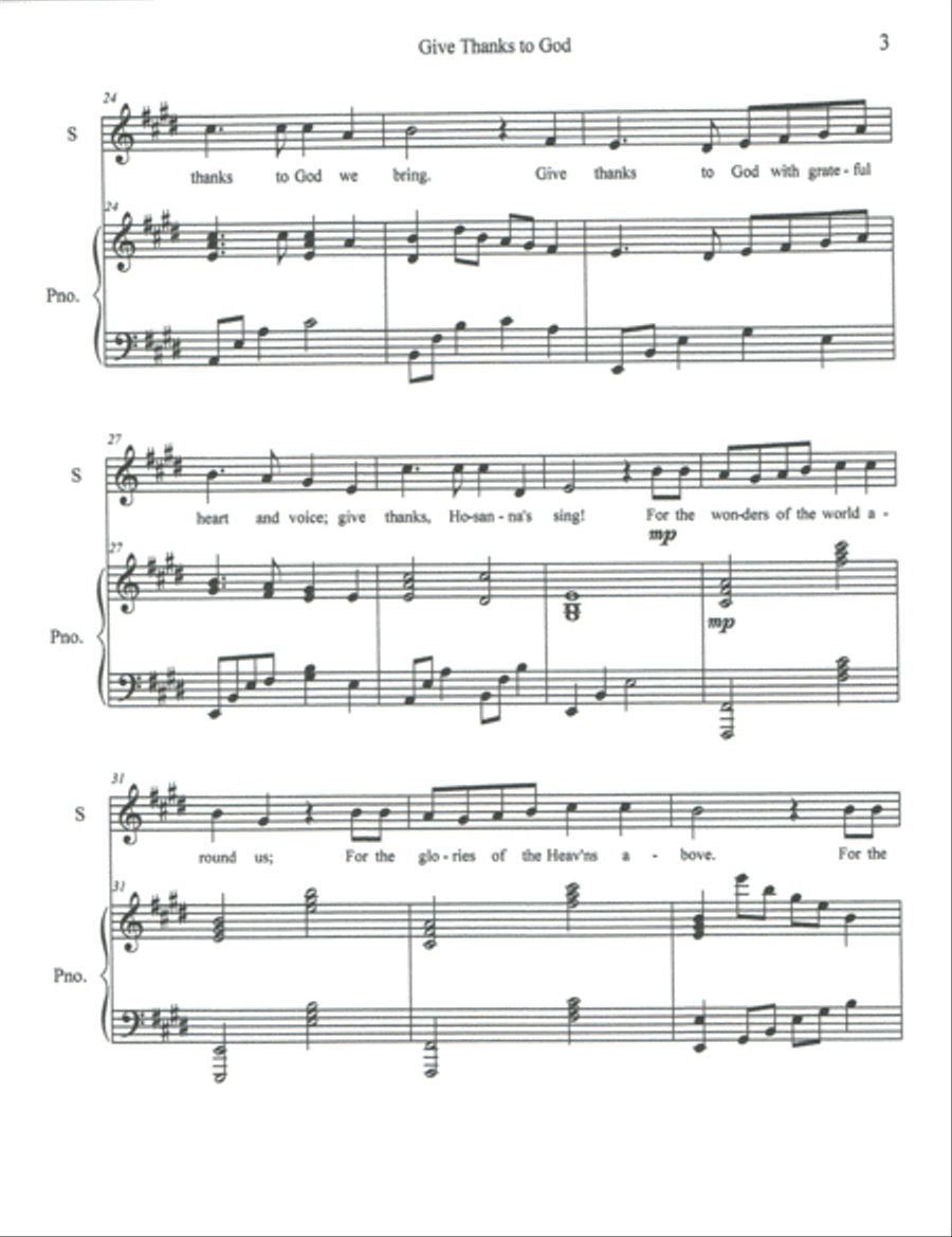 Give Thanks to God Give Thanks to God Voice scores gallery preview page 3