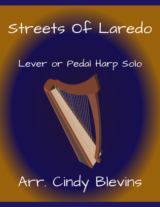 Book cover for Streets of Laredo, for Lever or Pedal Harp