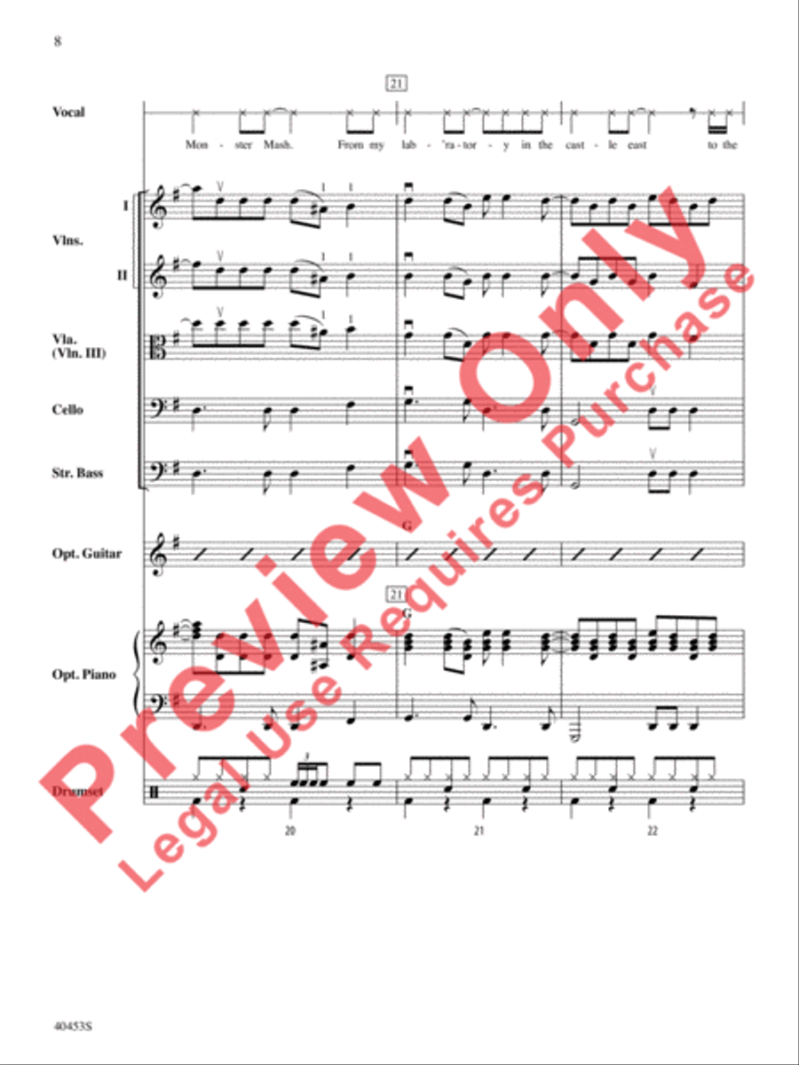 Monster Mash String Orchestra scores gallery preview page 9