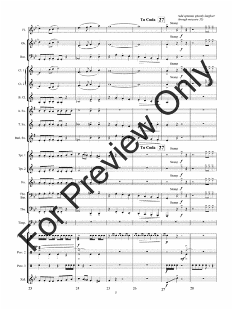 Poltergeist (Score) Concert Band scores gallery preview page 9