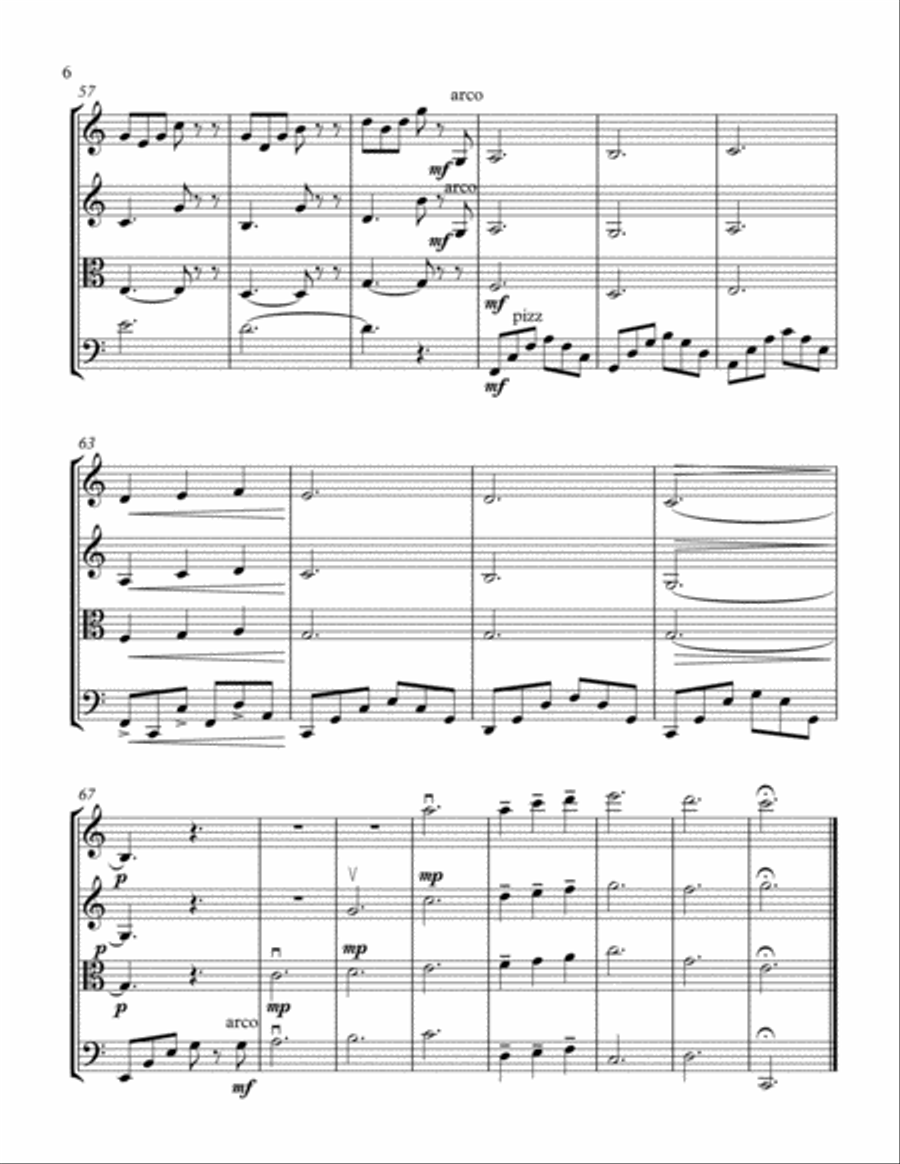Can't Help Falling In Love String Quartet scores gallery preview page 6