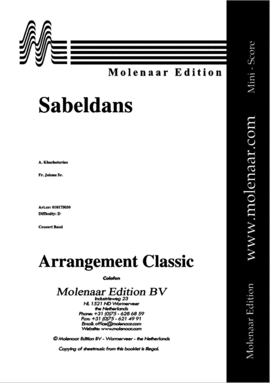 Sabeldans Concert Band scores gallery preview page 2