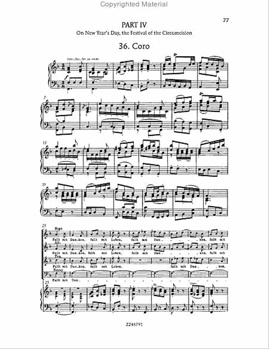 Christmas Oratorio, BWV 248 Choir scores gallery preview page 76