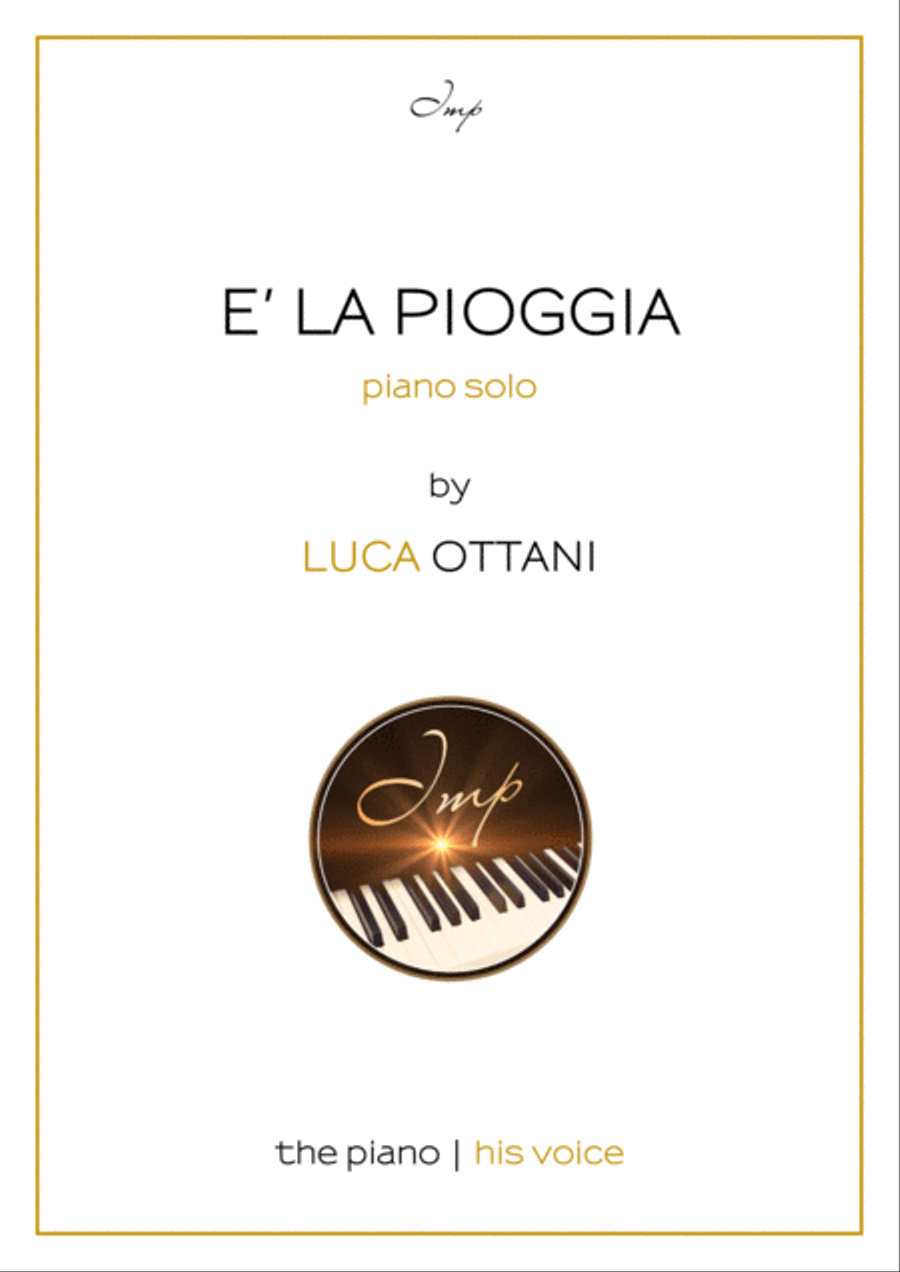 E' la pioggia (It's The Rain) - piano solo - Luca Ottani Piano Solo scores gallery preview page 1