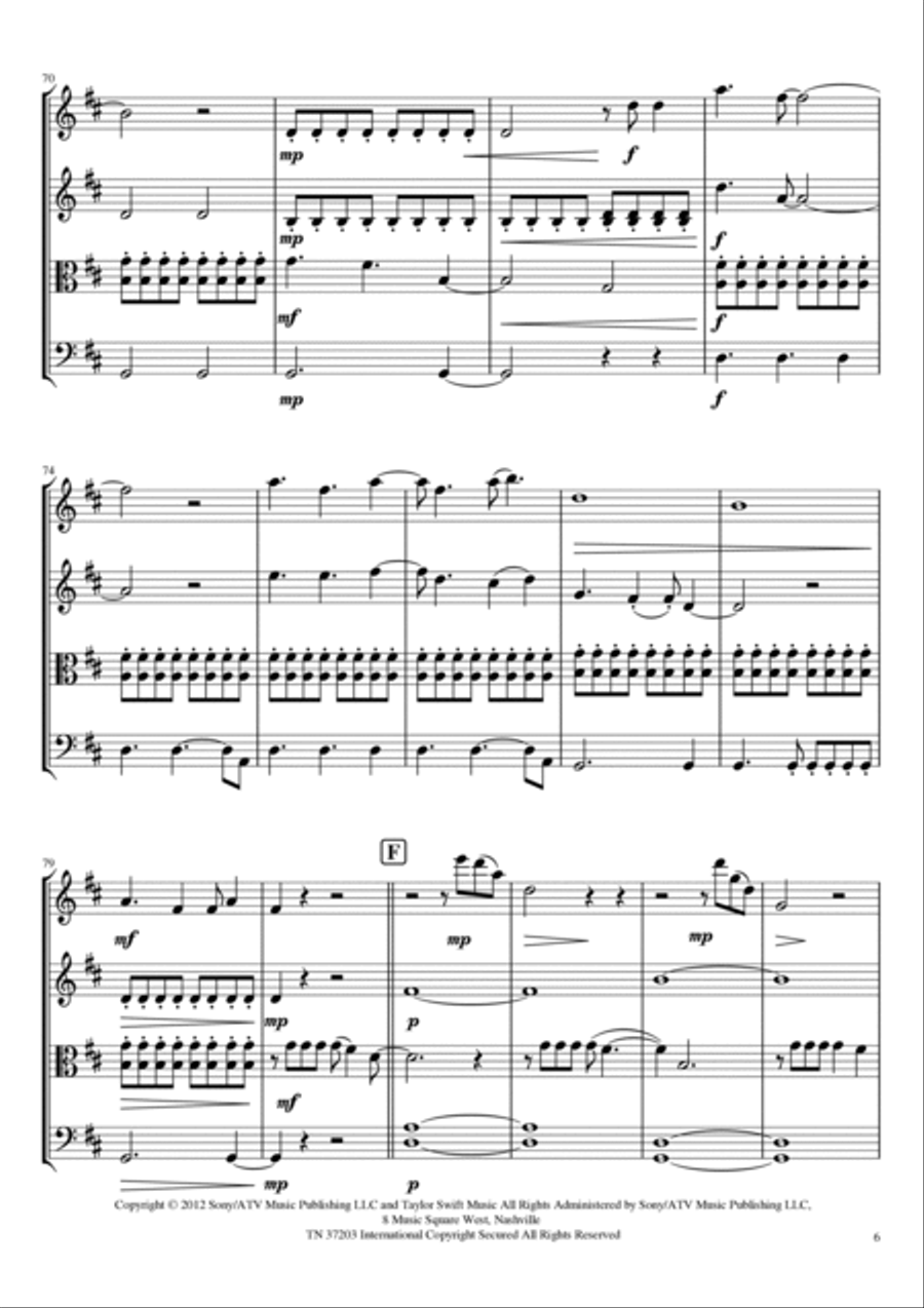 State Of Grace String Quartet scores gallery preview page 6