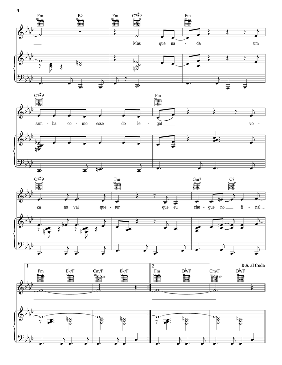 Mas Que Nada Acoustic Guitar scores gallery preview page 4