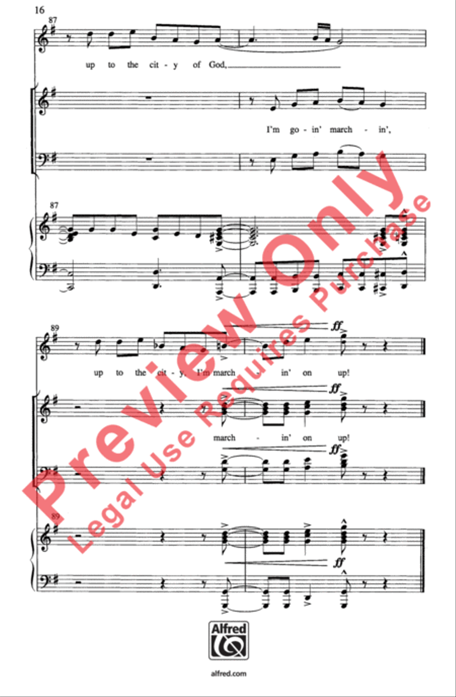 Marchin' on Up Marchin' on Up 4-Part scores gallery preview page 16