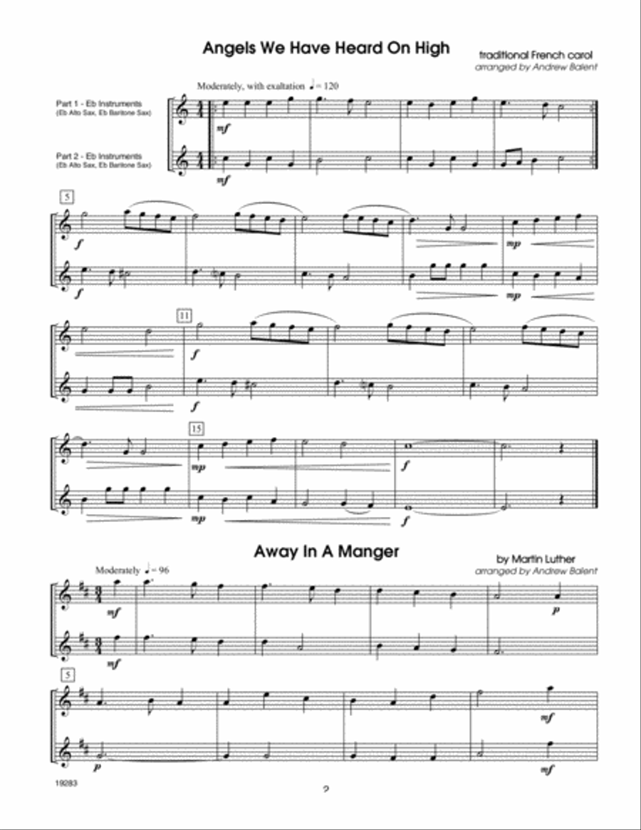Christmas FlexDuets - Eb Instruments Flexible/Adaptable scores gallery preview page 2