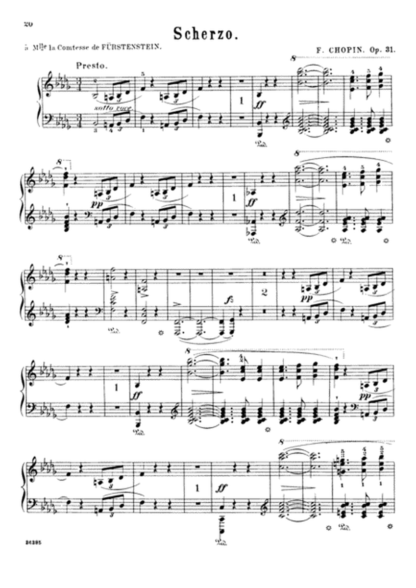 Chopin - Scherzo Op31 No2( Original Complete Version) image number null