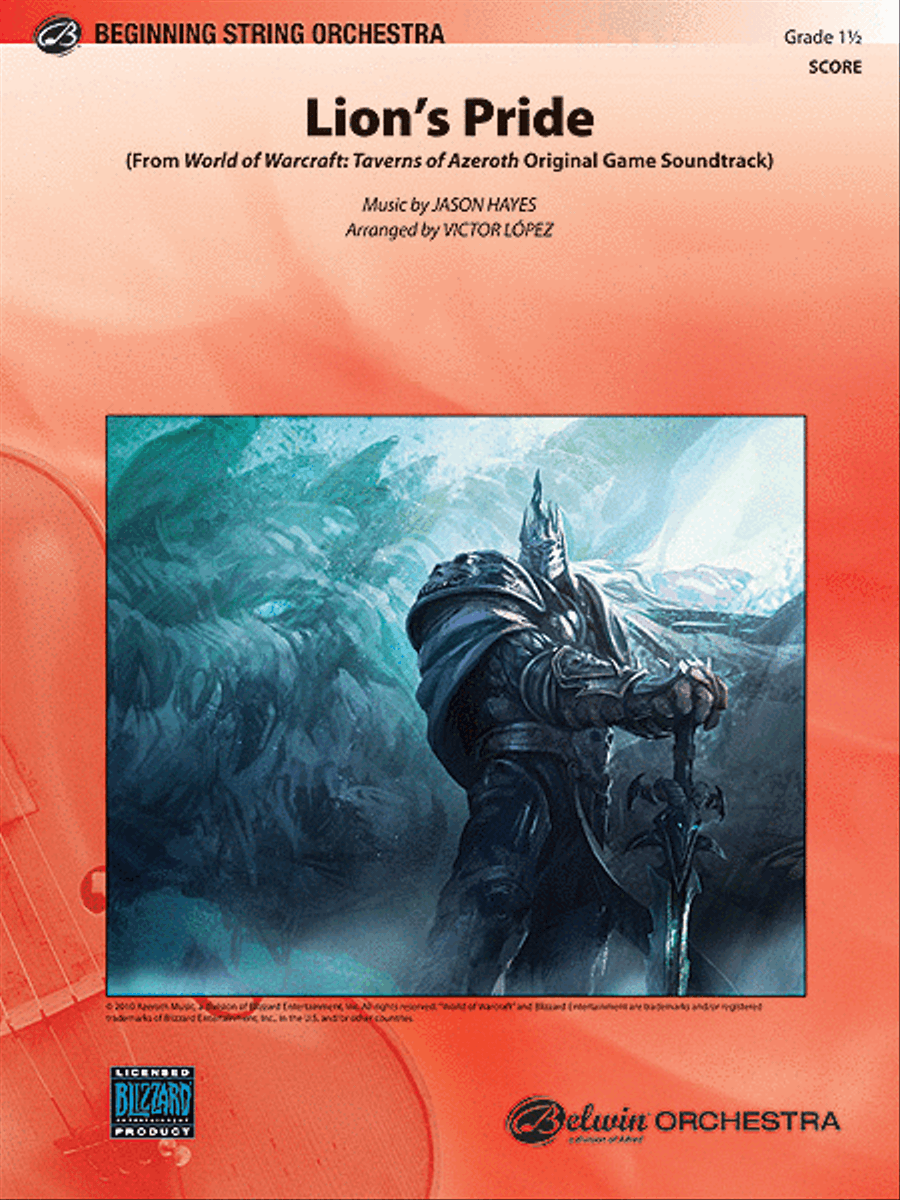 Lion's Pride (from World of Warcraft: Taverns of Azeroth Original Game Soundtrack) String Orchestra scores gallery preview page 1