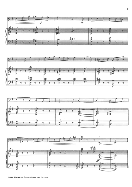 Three Pieces for Double Bass by Ida Carroll