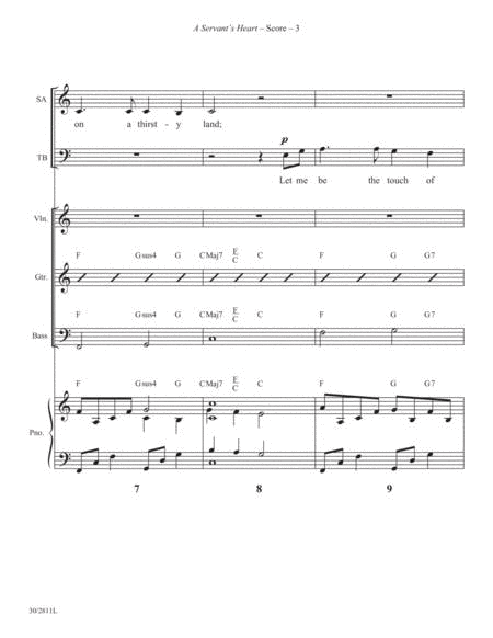 A Servant's Heart - Instrumental Ens Score and Parts