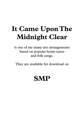 Book cover for It Came Upon The Midnight Clear, for Clarinet Trio