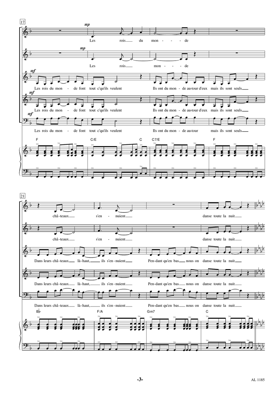 Les Rois Du Monde Choir scores gallery preview page 3