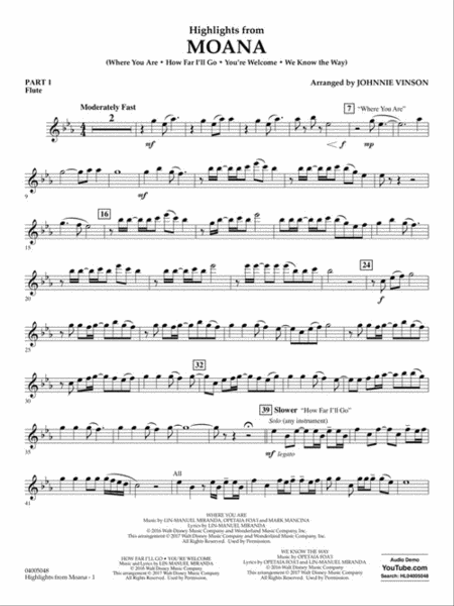 Highlights from Moana Highlights from Moana Concert Band scores gallery preview page 4
