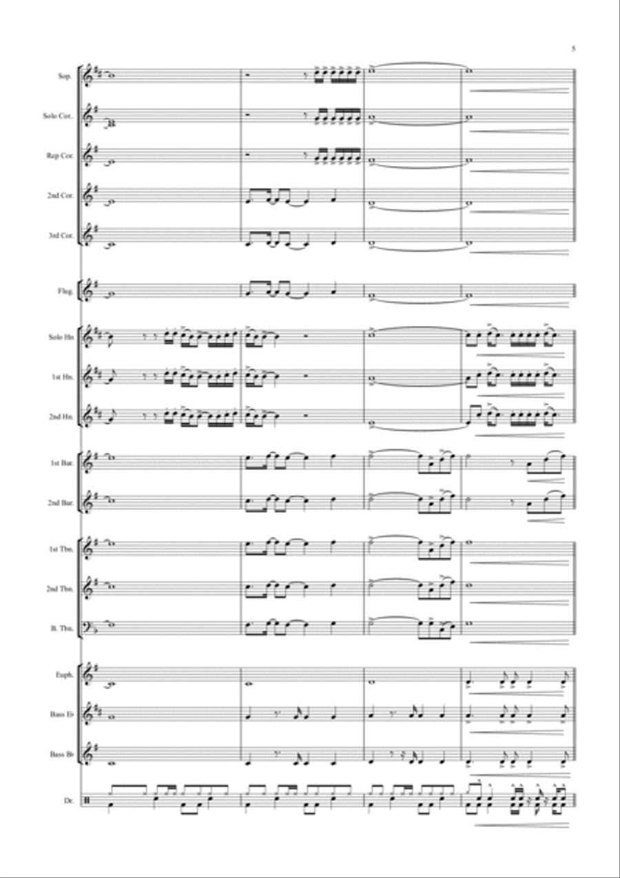 You're The Voice You're The Voice Brass Band scores gallery preview page 5