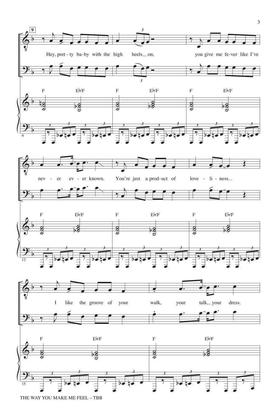 The Way You Make Me Feel The Way You Make Me Feel 3-Part scores gallery preview page 2