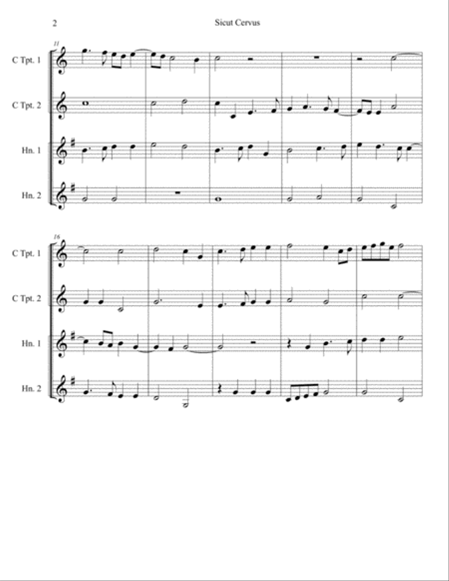 Sicut Cervus Sicut Cervus Brass Ensemble scores gallery preview page 3