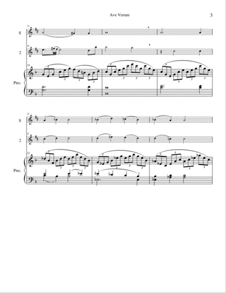 Ave Verum Ave Verum Baritone Saxophone scores gallery preview page 3