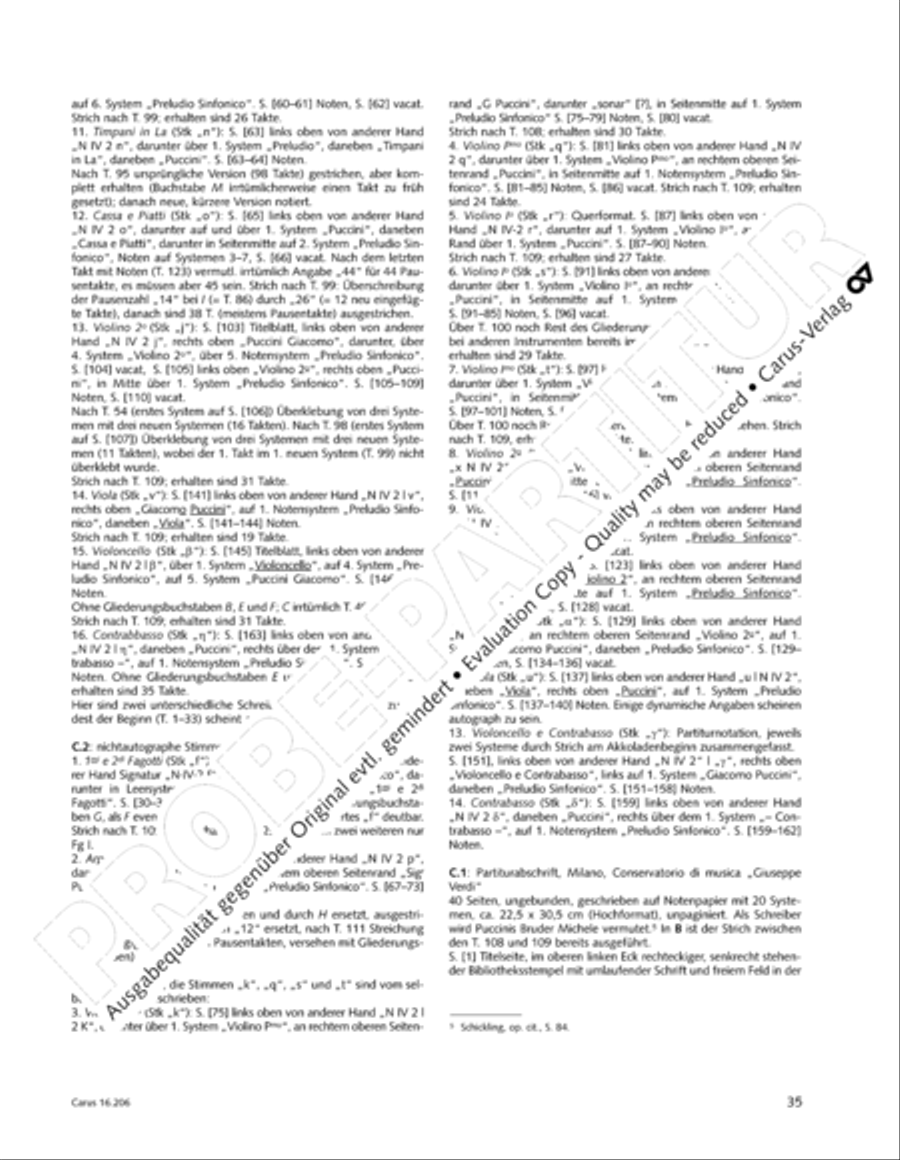Preludio sinfonico Orchestra scores gallery preview page 36