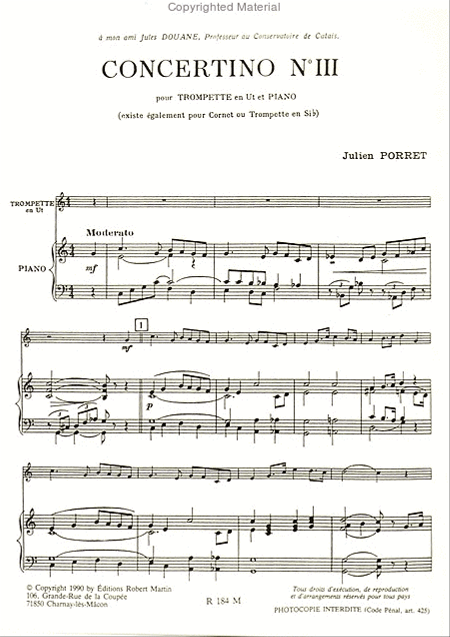 Concertino n°3 Concertino n°3 Trumpet Solo scores gallery preview page 2