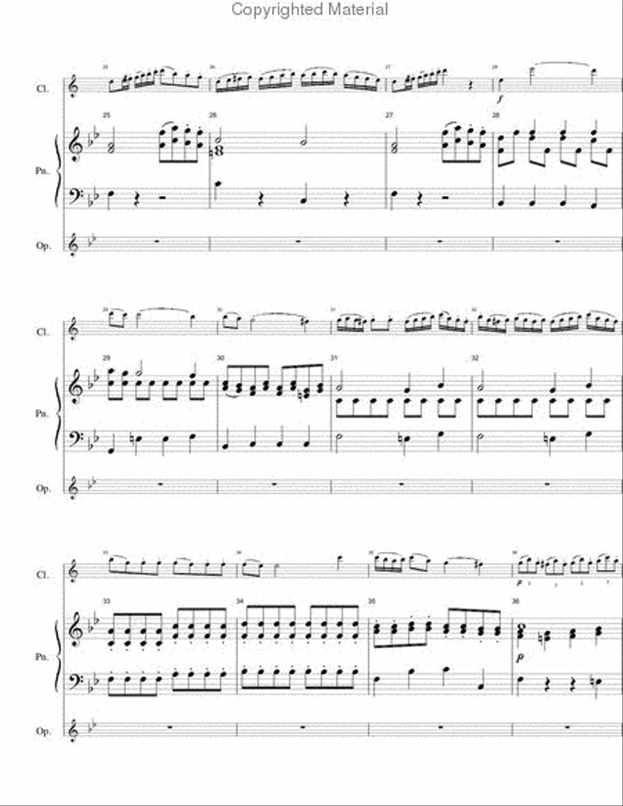 Concerto No. 3, 1st Movement Clarinet Solo scores gallery preview page 5
