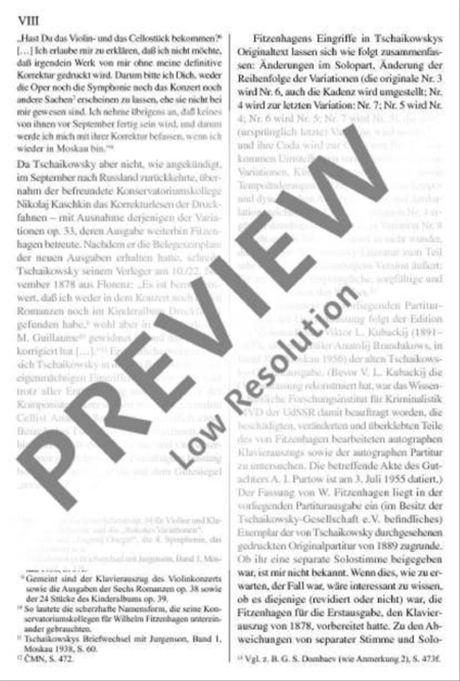 Variations on a Rococo Theme for Cello and Orchestra Orchestra scores gallery preview page 9