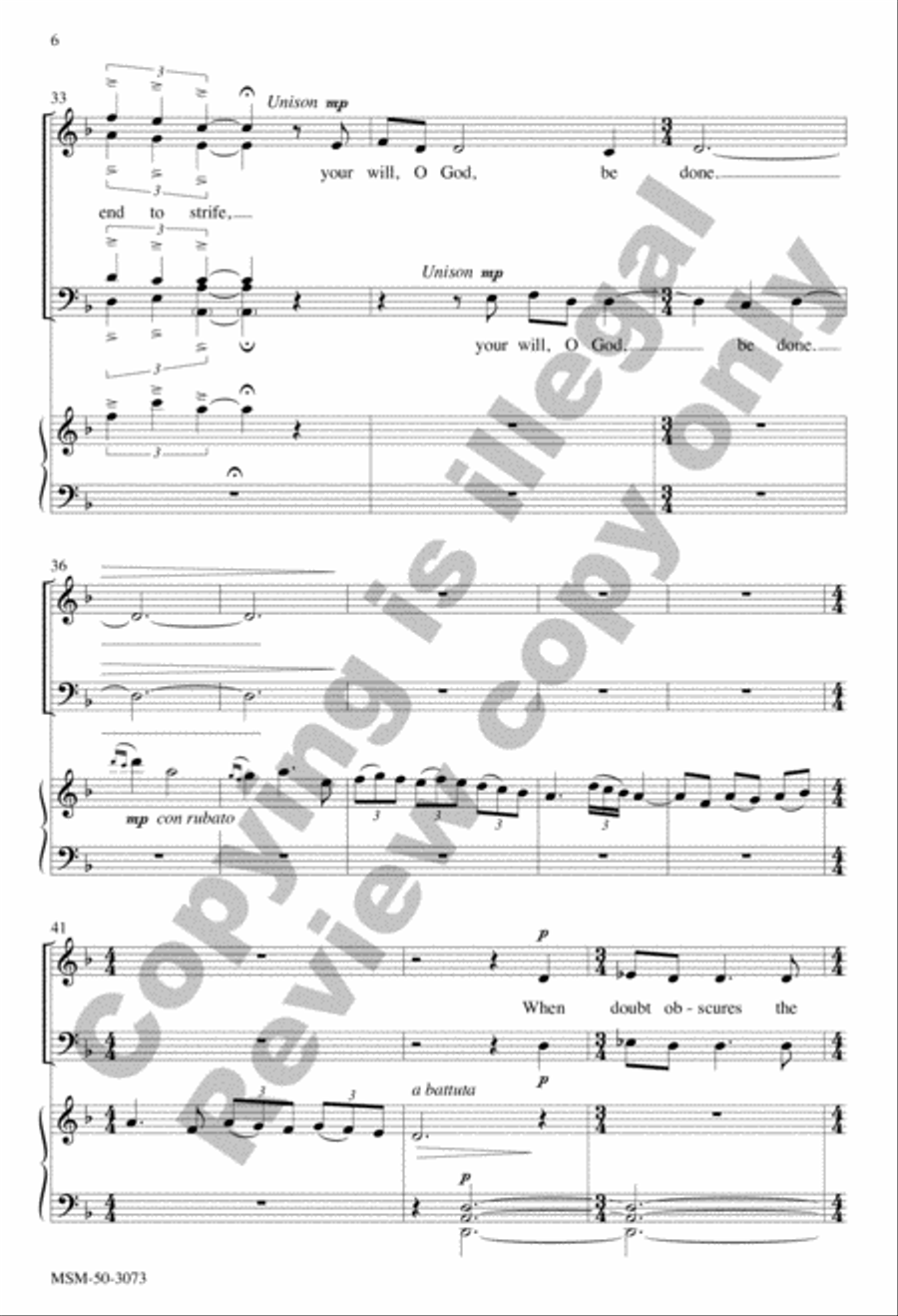 When We Are Tempted to Deny Your Son 4-Part scores gallery preview page 6