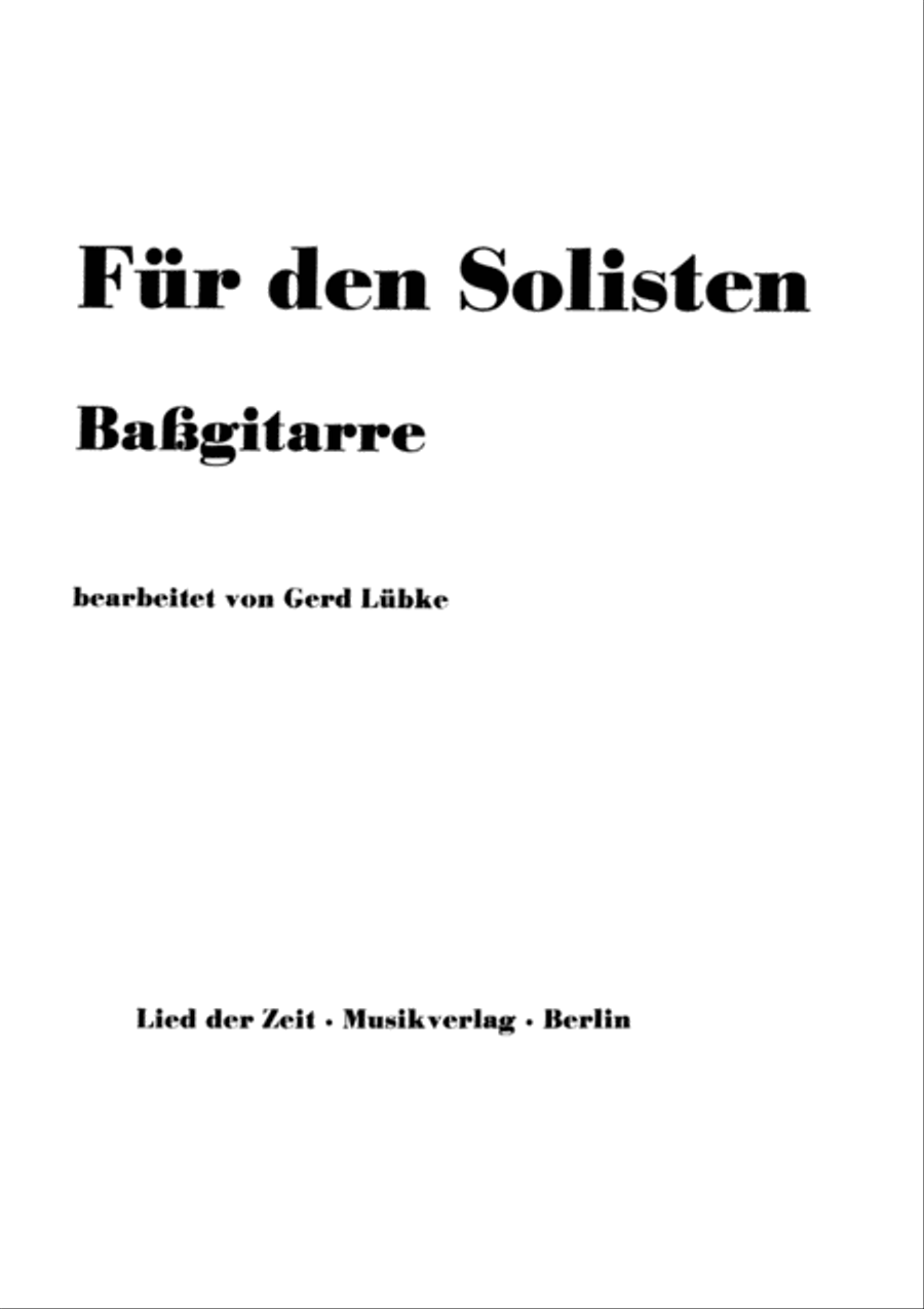 Fur den Solisten - Bassgitarre Bass Guitar scores gallery preview page 2