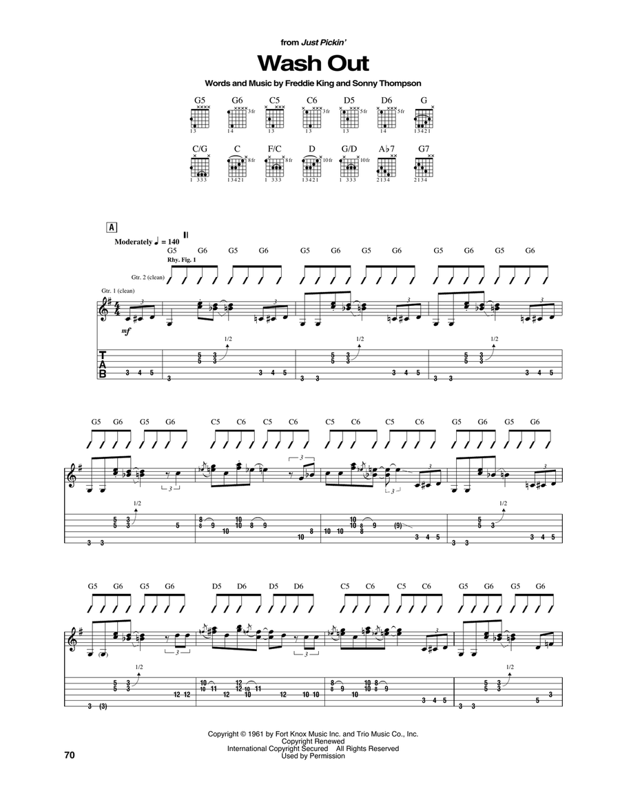 Wash Out Acoustic Guitar scores gallery preview page 1