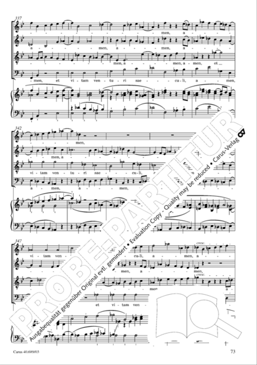 Missa solemnis Missa solemnis 4-Part scores gallery preview page 74