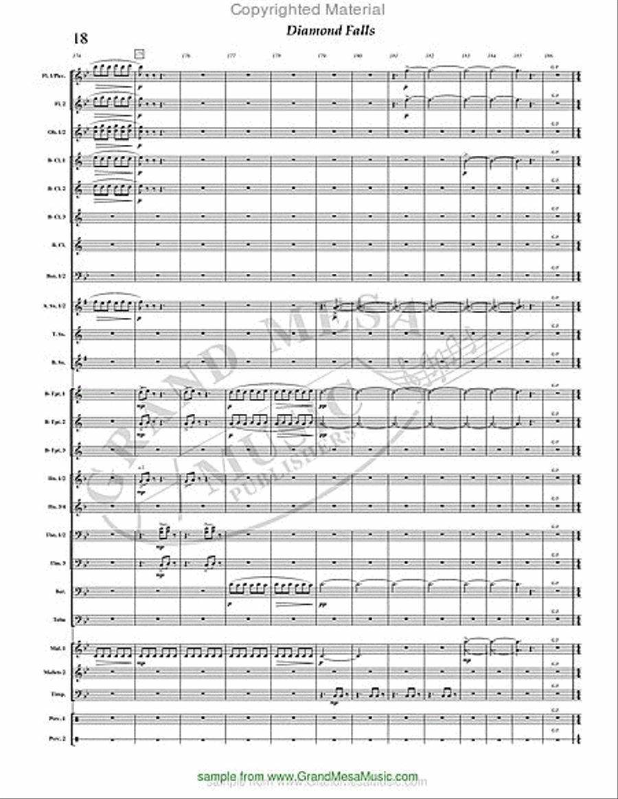 Diamond Falls Concert Band scores gallery preview page 19