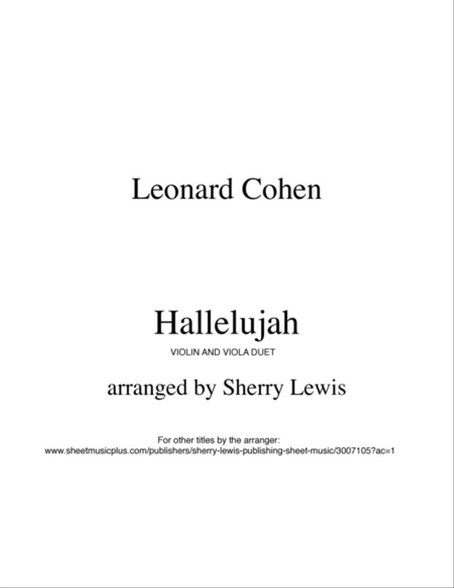 Hallelujah String Duet scores gallery preview page 2