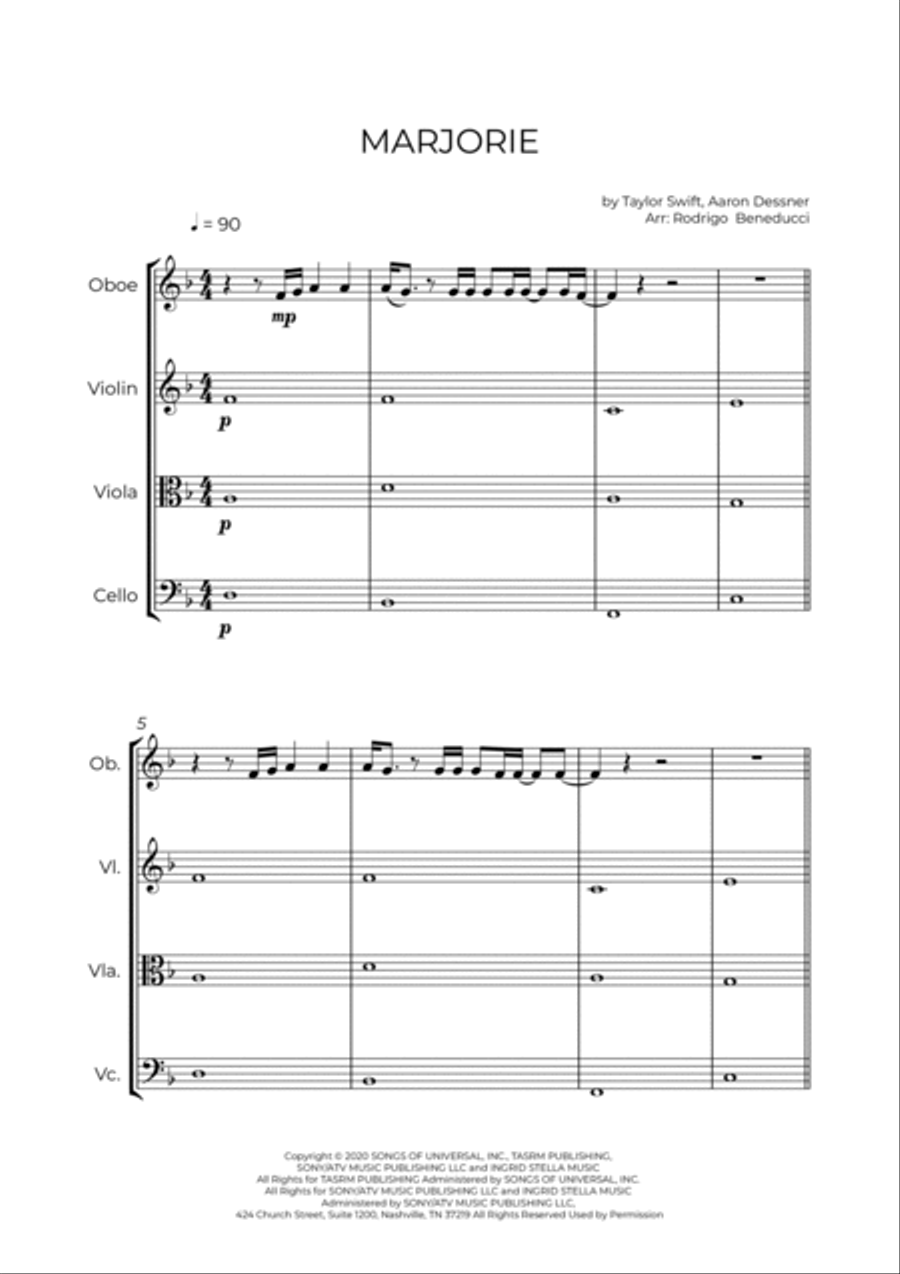 Marjorie Oboe scores gallery preview page 2