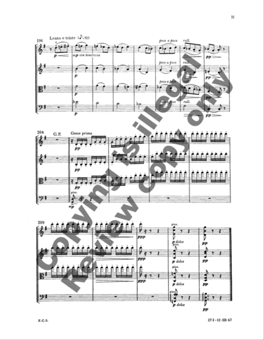 String Quartet No. 2 (Full Score) String Quartet scores gallery preview page 14