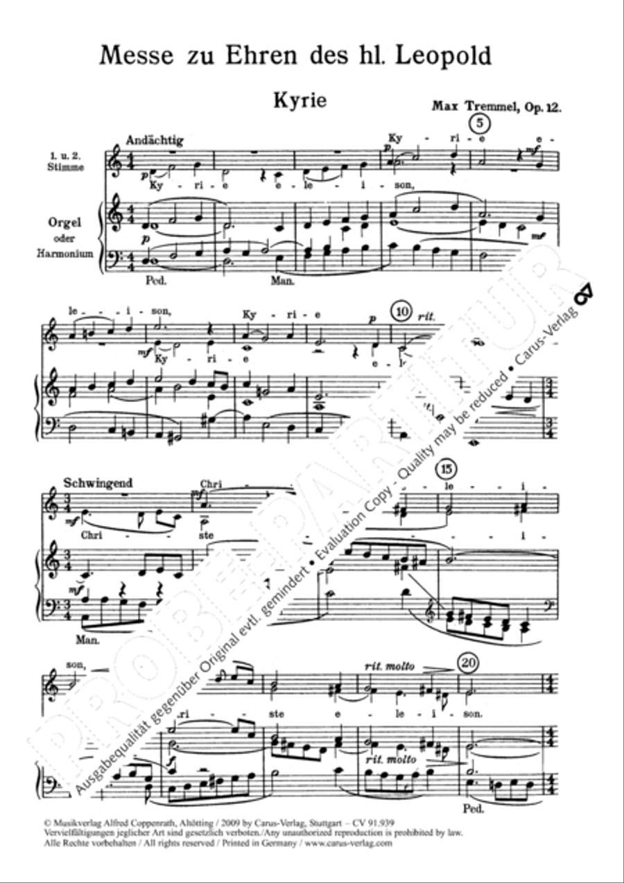 Messe zu Ehren des hl. Leopold TB scores gallery preview page 4