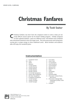Book cover for Christmas Fanfares: Score