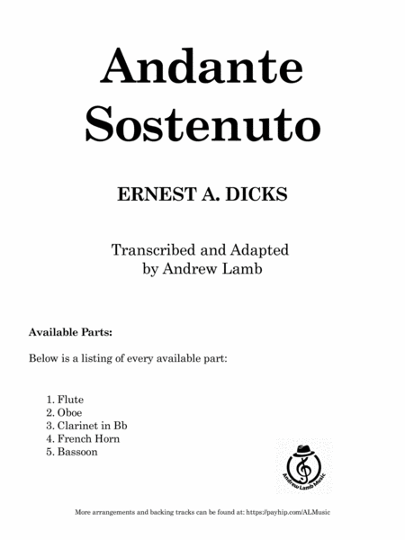 Andante Sostenuto (for Wind Quintet) image number null