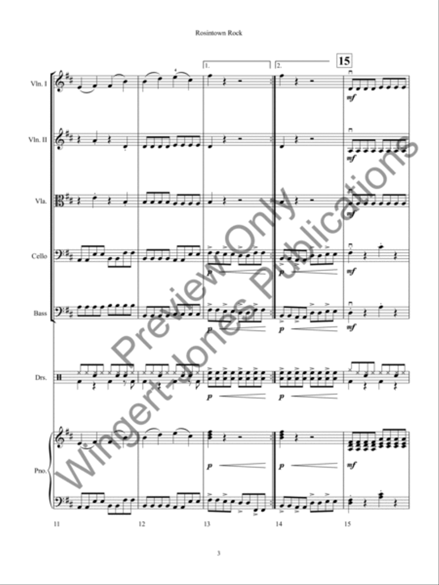 Rosintown Rock Rosintown Rock String Orchestra scores gallery preview page 6