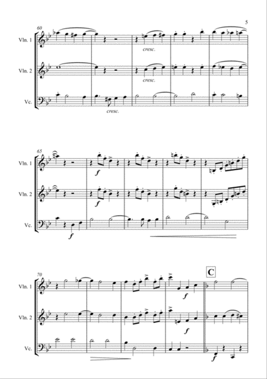 When You're Smiling (the Whole World Smiles With You) String Trio scores gallery preview page 5