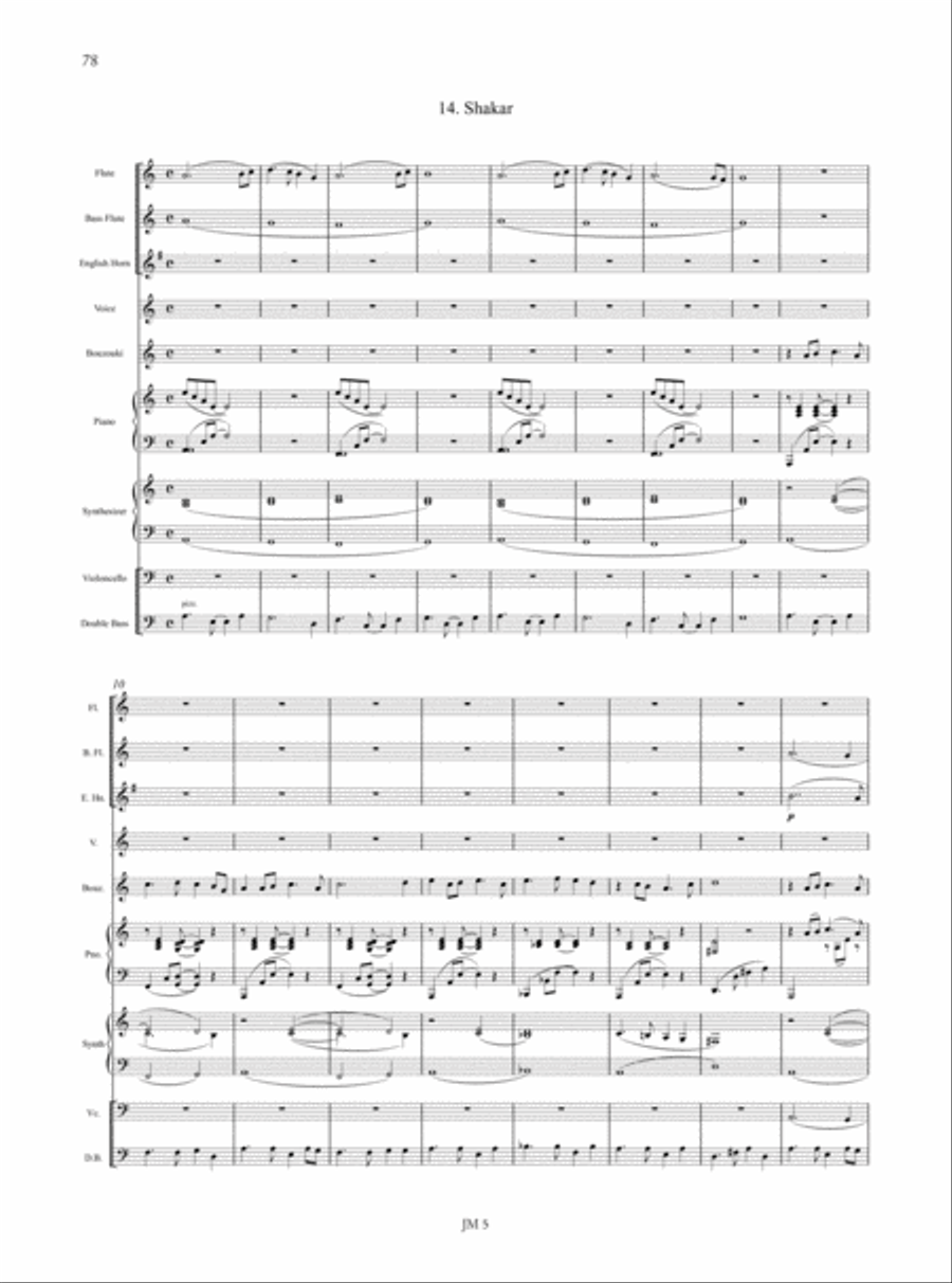 Reshimu for Voice and Instrumental Ensemble (2008) Voice scores gallery preview page 15