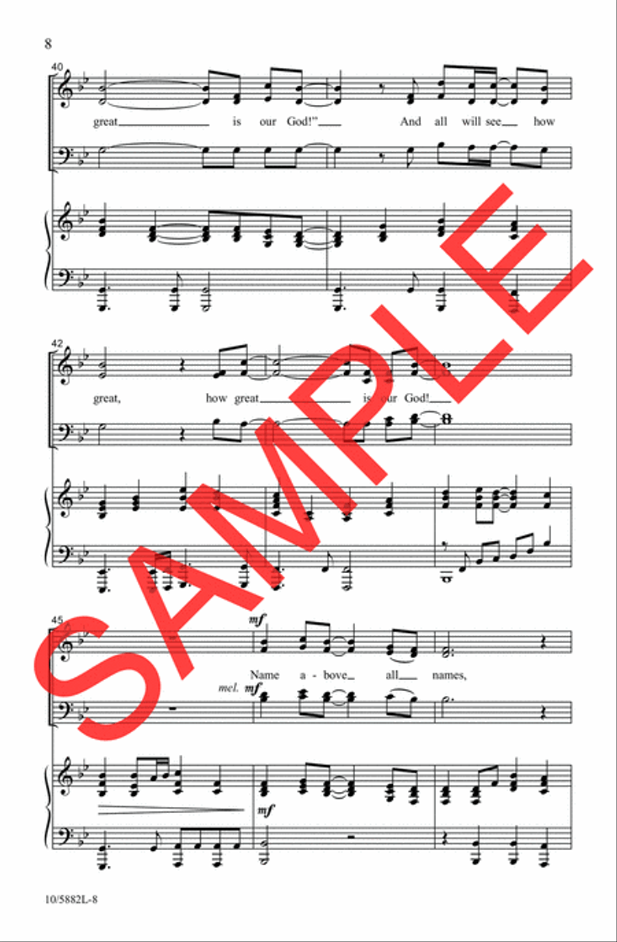 How Great Is Our God Choir scores gallery preview page 7