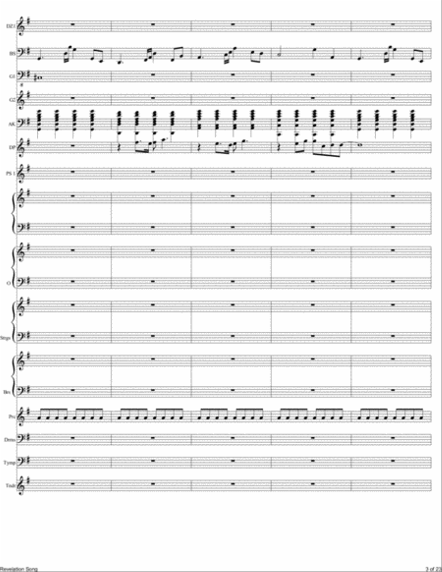 Revelation Song Large Ensemble scores gallery preview page 4